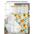 thumbnail image 4 of No Hook Shower Curtain with Snap in Liner,Watercolor Orange Sunflowers Leaves Waterproof Bath Curtain Double Layers with See Through Top Window,Rustic Blossom Flower Hotel Shower Curtains 36x72in, 4 of 9