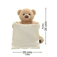 thumbnail image 2 of BESTSKY 10.24Inch Cuddly Teddy Bear Interactive Plush, Peek-A-Boo Shy Bear, Singing Cover Eyes Electric Handkerchief Bear Doll, Ideal Gifts for Teens & Fans, 2 of 7