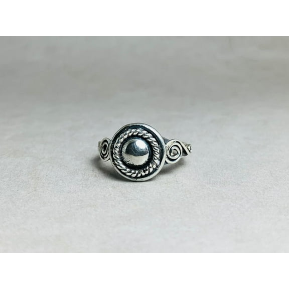 Heaven Crafts Dome Ring 925 Sterling Silver Handmade Boho Satement Ring Unique Jewelry Gift For Her