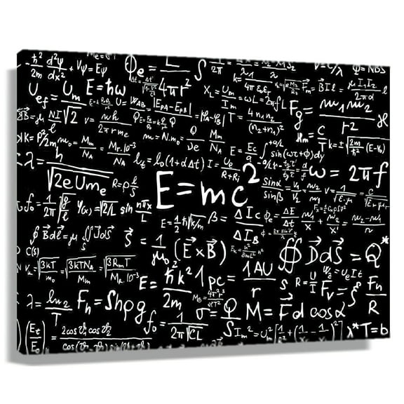 Famous Formula Physics Poster Art Education Wall Art Learning Painting Black White Canvas Prints Picture for Christmas Living Room Decoration