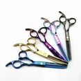 thumbnail image 3 of 1pcs Teeth Clipper 5.5 inch blue cherr  6 Inch Hair Scissors Hair Thinning Cutting Clipper Barber Scissor Hair Shears Professional Barber Shop Hairdressing Scissors, 3 of 6