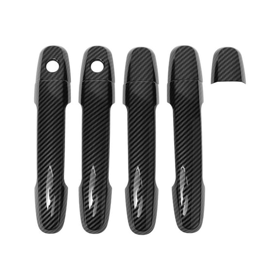 Unique Bargains Car Door Handle Cover Trim for Toyota Corolla Sedan 2003-2010 Side Door Handle Cover Durable 4 Pcs Carbon Fiber Black