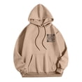 thumbnail image 2 of WILLBEST Sudaderas En Pareja Unisex Otoño e Invierno Suéter con Capucha Estampado De Código Qr De Color Sólido con Mangas Largas y Bolsillos XGrande, 2 of 4