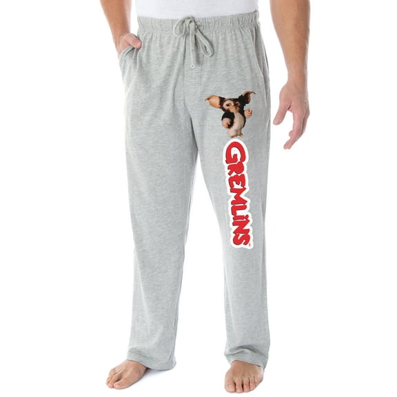 Gremlins Men's Gizmo And Classic Movie Script Logo Loungewear Pajama Pants