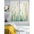 thumbnail image 3 of Spring Green Leaf Sheer Curtains 72 Inch Length 2 Panels Set, Botanical Retro Oil Painting Plant Voile Window Treatment Rod Pocket Curtains Sheers Drapes for Bedroom/Living Room/Kitchen 52"x72"x2, 3 of 7