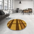 thumbnail image 4 of Ahgly Company Machine Washable Indoor Square Transitional Saffron Red Area Rugs, 6' Square, 4 of 7