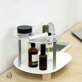 thumbnail image 3 of Abbracc Double Layer Storage Rack Creative House Hold Makeup Serving Tray Cosmetic Stand White, 3 of 9