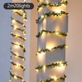 thumbnail image 2 of Ounissouiy Tira de luces Lámpara solar Linternas de cadena Suministros festivos Instalación práctica Decoraciones para árboles Conveniencia Ahorro de Iluminación y accesorios 2M 20LED, 2 of 6