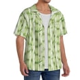 thumbnail image 2 of Naloa Bamboo Stems And Leaves Men's Loose Fit Cuban Collar Short-Sleeve Shirt, Hawaiian Shirts, Mens Shirts Casual for Everyday Wear Outings-XX-Large, 2 of 5