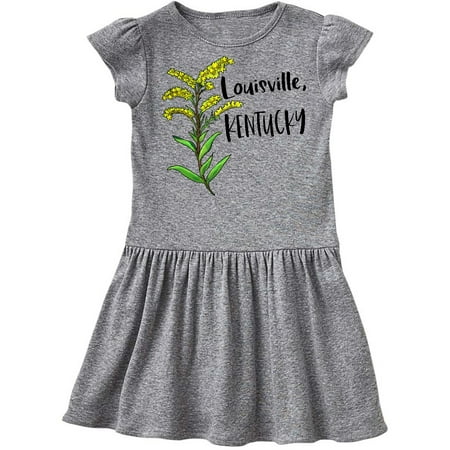 

Inktastic Louisville Kentucky Goldenrod Flower Gift Toddler Girl Dress