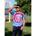thumbnail image 2 of Abstract Statue W Melty Face Tie Dye Spiral Men -Image by Shutterstock, Male XX-Large, 2 of 4
