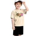 thumbnail image 3 of YunPes Girls T Shirts Loose Fit Short Sleeve Kids Summer Tops Soft Casual Crewneck Basic Tees Cute Birthday Outfits Easter Shirt, 3 of 8