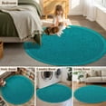 thumbnail image 6 of Bohemia Pattern Round Area&nbsp;Rug 4ft Green Gradient Abstract Classic Non-Slip&nbsp;Washable Circle Rugs Soft Felt Indoor Floor Mat for Bedroom Kitchen Living Room Bathroom, 6 of 9