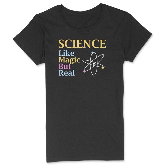 Novelty Genius "Science like Magic" Funny Shirt, Midweight Ringspun Cotton T-Shirt, Mens/Womens Fits