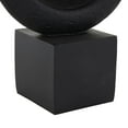 thumbnail image 5 of 10" x 14" Black Polystone Textured Cutout Ring Geometric Sculpture with Block Base, by DecMode, 5 of 9