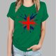thumbnail image 1 of Fiudx Ofertas Relámpago Tops con Estampado de Moda para Mujer, Blusa de Manga Corta con Cuello Redondo, Camisetas, 1 of 4