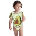 thumbnail image 2 of Yiaed Avocado1 Print Infant Climbing Short Sleeve Onesie One-Piece Baby Bodysuit Clothes 0-12 Months -9M, 2 of 6