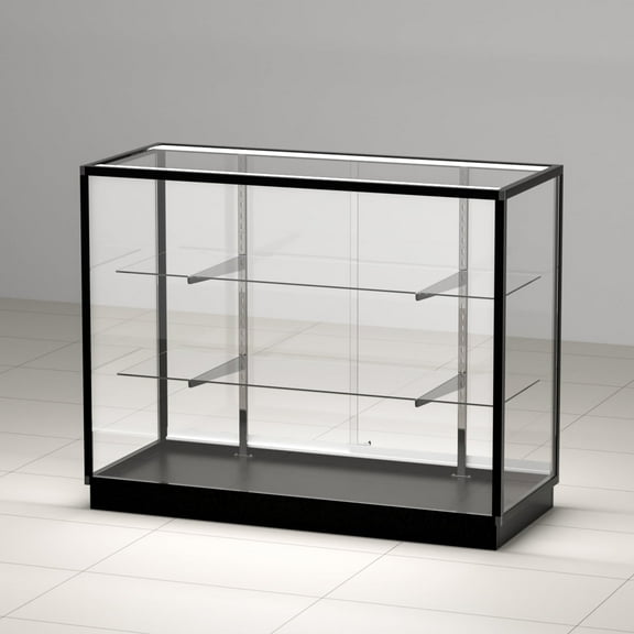 48”D * 20”W * 38”H - full vision glass display case