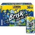 thumbnail image 5 of Lipton Brisk Lemon Iced Tea, 12 fl oz Bottles, 36 Pack – Ready-to-Drink Lemon Flavored Tea, 5 of 5