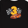 thumbnail image 4 of Inktastic Number Three Race Car Boys or Girls Long Sleeve Toddler T-Shirt, 4 of 5