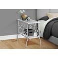 thumbnail image 6 of Monarch Specialties Accent Table White Metal With Tempered Glass, 6 of 6