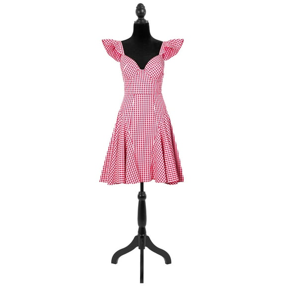 49"-63" Height Dress Form Mannequin Adjustable Female Mannequin Torso Sewing Mannequin Female Dress Model Torso Body Tripod Stand Clothing Forms, Black