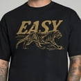 thumbnail image 2 of Easy Tiger T-Shirt, Vintage Distressed Tiger Men's And Women's Graphic Tee 100% Cotton by TBun, Full Sizes S-5XL, 2 of 5