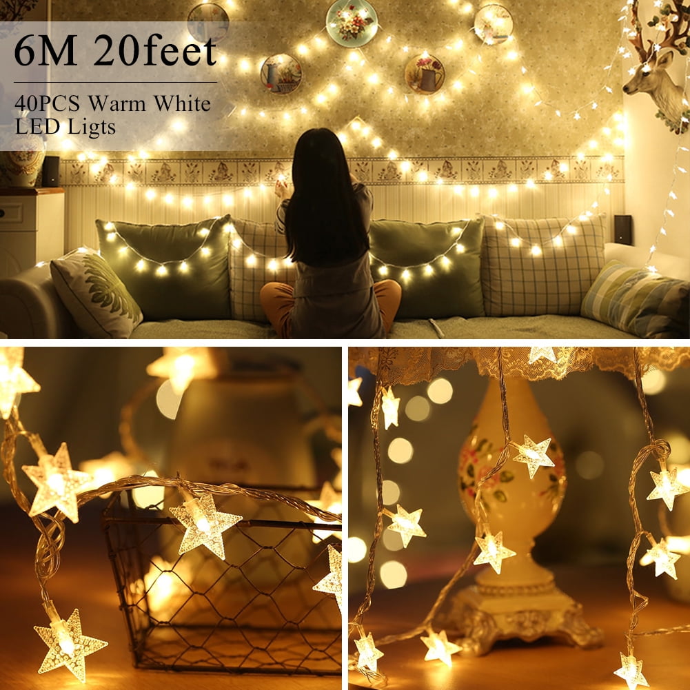Bxroiu 2 x 50 LEDs Silver Wire Micro Fairy Lights Battery Powered 8 programme 