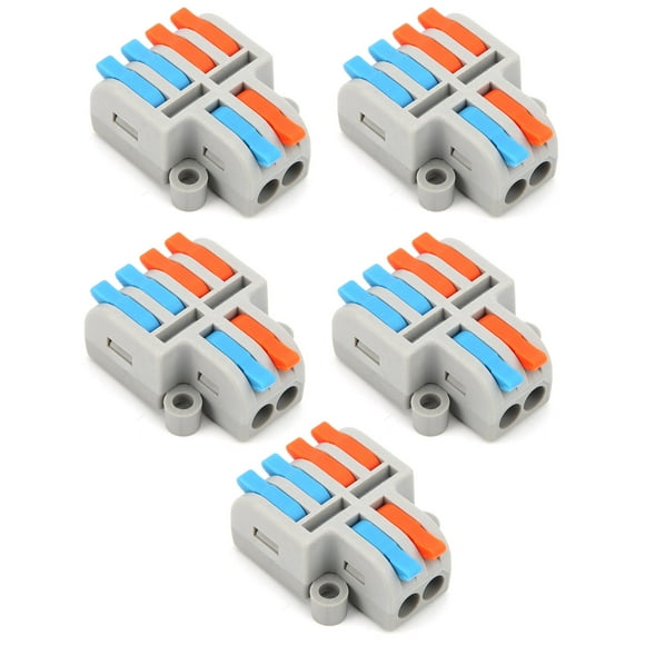Electrical Connectors Blocks,5Pcs Lever Nut Connector Pushin Wire Connectors Lever Nut Connector Eco-Friendly Materials