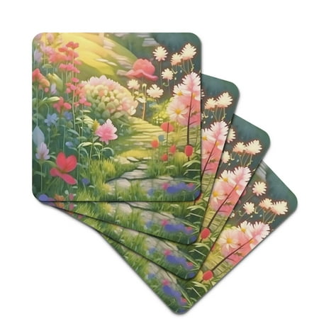 

Rubber Square Coasters with Simple Printing Not Easily Deformed Soft and Have Thermal Insulation Properties Coasters