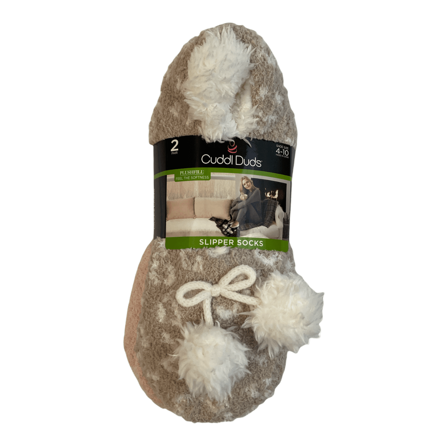 Cuddl Duds Women's Super Soft Plushfill Sherpa Lined Slipper Sock, 2