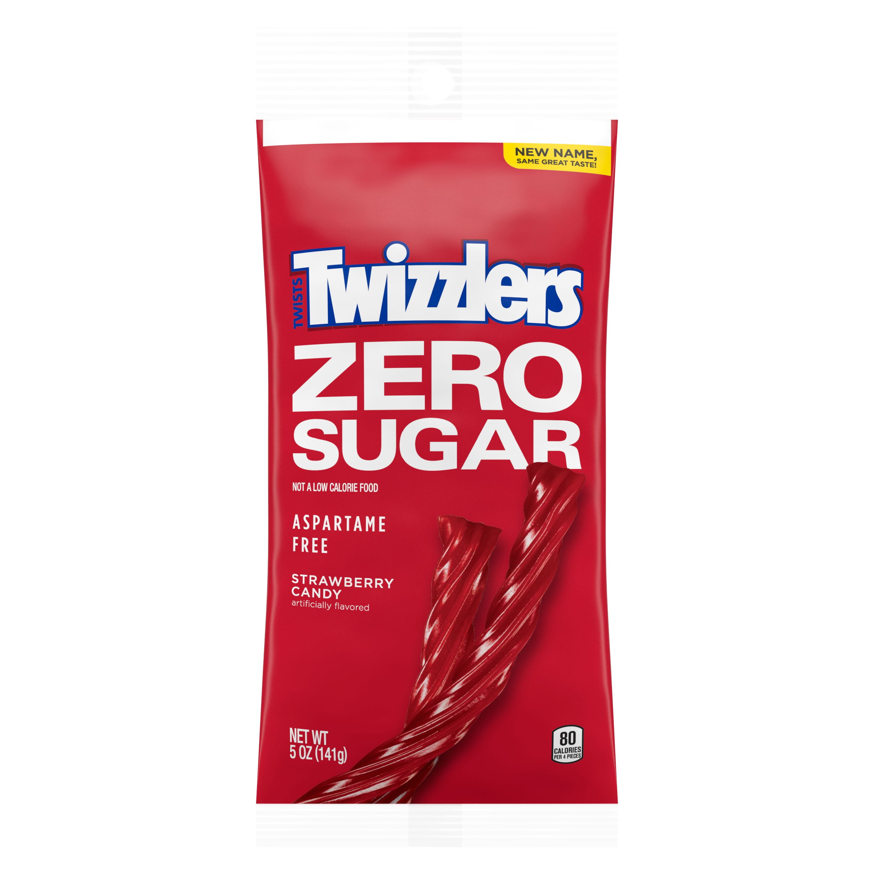 TWIZZLERS, Twists Strawberry Flavored Sugar Free Chewy Candy, Low Fat