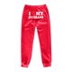 thumbnail image 1 of Gibobby Pantalones mujer moda Pantalones de chándal con forro polar para mujer, pantalones anchos y rectos, pantalones de correr(Rojo,G), 1 of 3