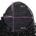 thumbnail image 6 of Human Hair Ponytail Extensions Yaki Afro Kinky Straight Curly Ponytail Wrap Drawstring Human Hair Natural Color Hairpiece with Clip in Binding Pony Tail Kinky Curly 12 Inch Wrap Around, 6 of 15