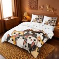 thumbnail image 2 of meiyoeat Hello Cat Bedding,Cute Print Duvet Cover Full For Girl,Reversible,3pcs,1 Duvet Cover and 2 Pillowcases, 2 of 6