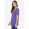 thumbnail image 4 of Woman Within Plus Size Perfect Short-Sleeve V-Neck Tee (Petite Available), 4 of 6