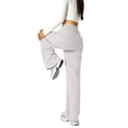 thumbnail image 5 of Gyexs Girls School Uniform Pants Wide Leg Ripped High Waisted Denim Pants Drawstring Pull on Casual School Travel Z03 Light Gray, 8-9 years, 5 of 8