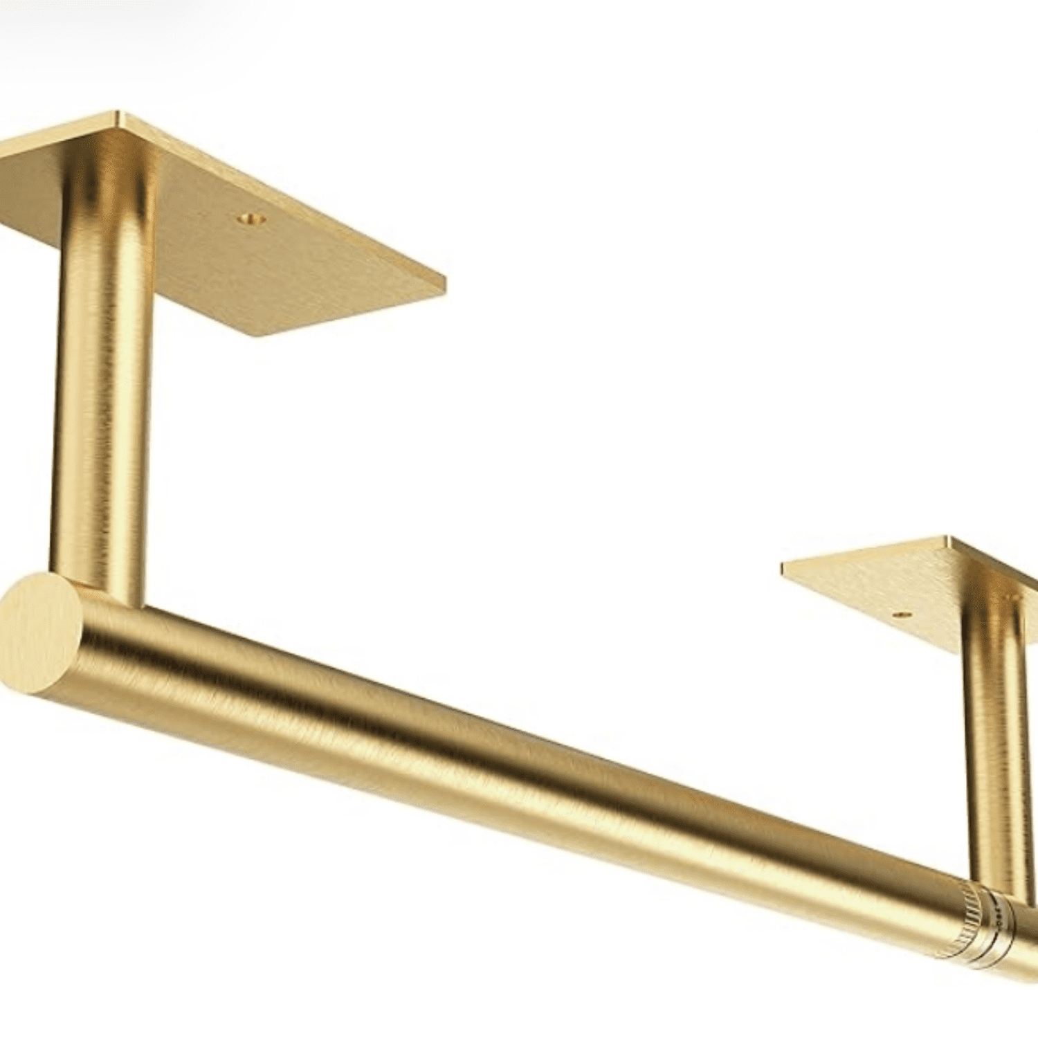 Paper Towel Holder Under Cabinet, Self Adhesive or Wall Mounted SUS304 Stainless Steel Paper Towel Holder for Kitchen, Bathroom, Farmhouse, Barbecue and Laundry (Bed Gold)