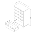 thumbnail image 5 of Pemberly Row Contemporary Transitional Chest in Gray Finish Oak, 5 of 6