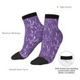 thumbnail image 4 of Goofa Lavender Flowers Pattern Non Slip Socks with Grips for Elderly, Crew Socks Yoga Hospital Socks Cushioned Sole Gripper Socks for Men Women, 4 of 5