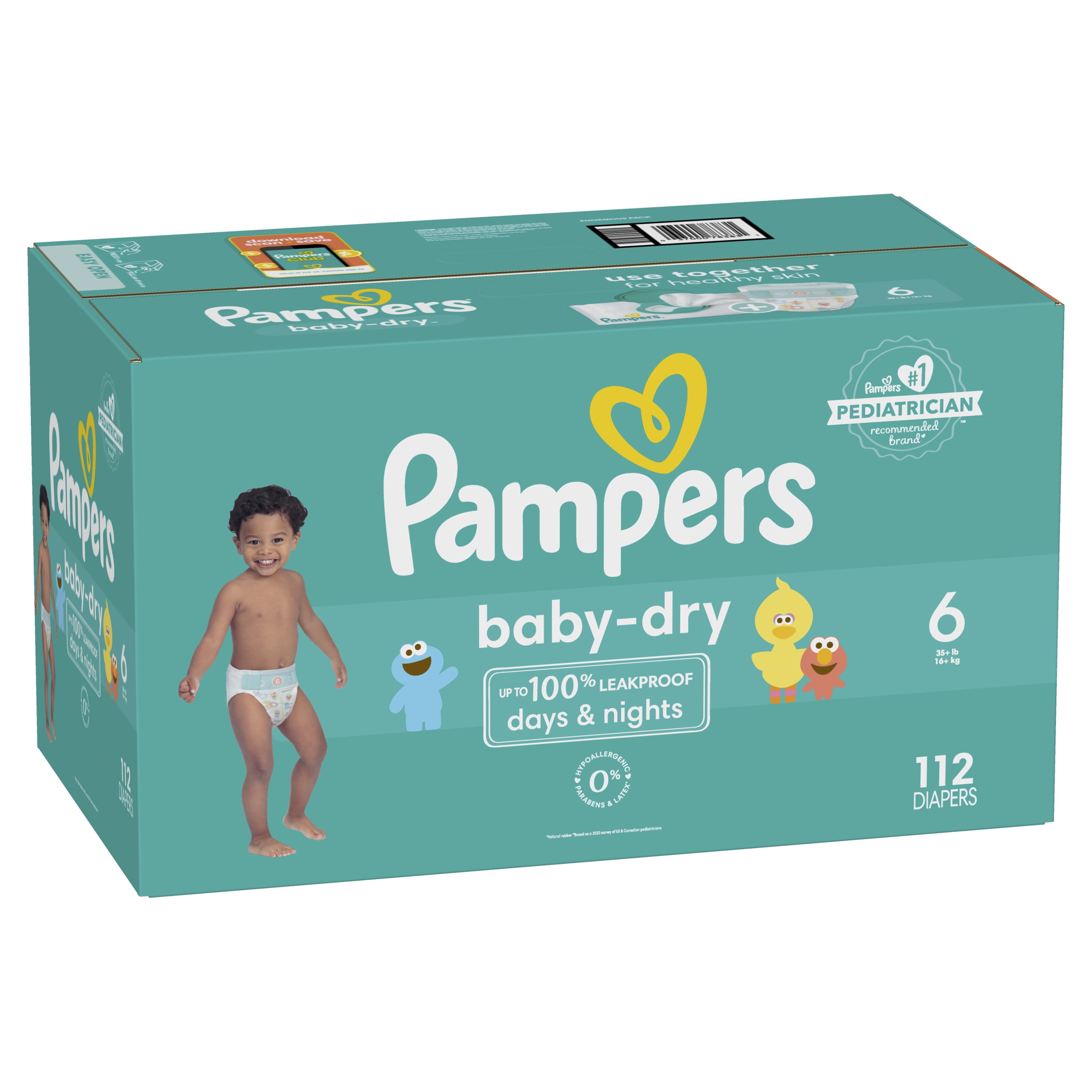 Pampers Baby Dry Disposable Diapers Size (old Version Pampers