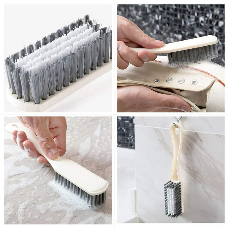4 Pack Deep Cleaning Brush Set, Cleaning Brushes for Kitchen Household Use,  Kitchen Scrub Brush,Bottle Brush,Shoe Brush,Dish Scrub Brush,Corners Brush  for Bathroom,Floor,Tub,Shower,Tile and Kitchen 