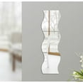 thumbnail image 6 of 6PCS Waves Shape Self-adhesive 3D Mirror-Surface Wall Stickers DIY Art Mural Decal Room Decorations, 6 of 7