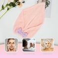 thumbnail image 6 of 2pcs Hair Drying Towels Triangular Hair Towel Wrap for Women Bow Hair Drying Cap for Hair Pink, 6 of 7
