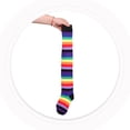 thumbnail image 5 of OULII 1 Pair Colorful Long Socks For Women Striped Over Knee Socks For Festival Girls Long Socks Carnival Socks Girls High Socks, 5 of 8