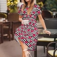 thumbnail image 3 of Balery Hearts And Lines Vestidos sueltos de manga corta para mujer, vestidos de verano 2025, vestidos casuales de corte A con vuelo., 3 of 6