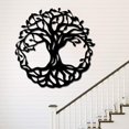 thumbnail image 3 of Lámpara colgante de metal con forma de árbol de la vida para pared, sala de estar, pasillo, oficina, 30 x 30 cm, 3 of 4