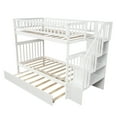 thumbnail image 3 of Stairway Bunk Beds Twin Over Twin with 4 Storage Shelves in The Steps and a Twin Trundle Teens Bedroom, Guest Room Furniture, 3 of 7