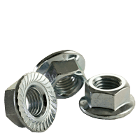 

M6-1.00 Serrated Hex Flange Lock Nut DIN 6923 Class 8 Zinc CR+3 (metric) (Quantity: 500)