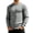 a01Gray, variant on LODIENY Mens Crew Neck Jacquard Textured Sweater Knit Casual Plaid Patterned Tops Long Sleeve Classic Fit Stretch Sweaters Gray S